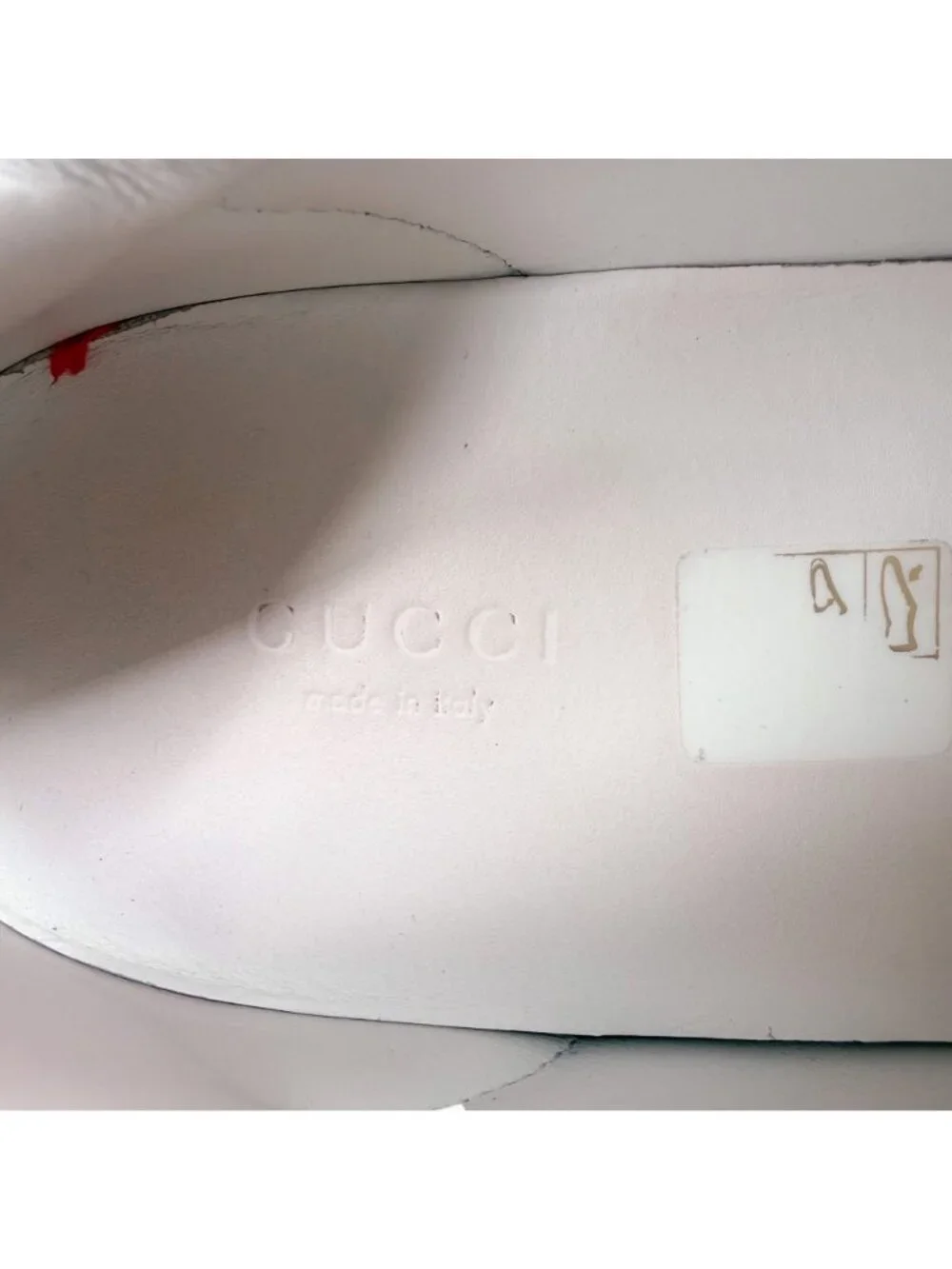 Gucci Ace Crystal Platform Leather Sneakers White Leather Size 37 US 7 Women’s